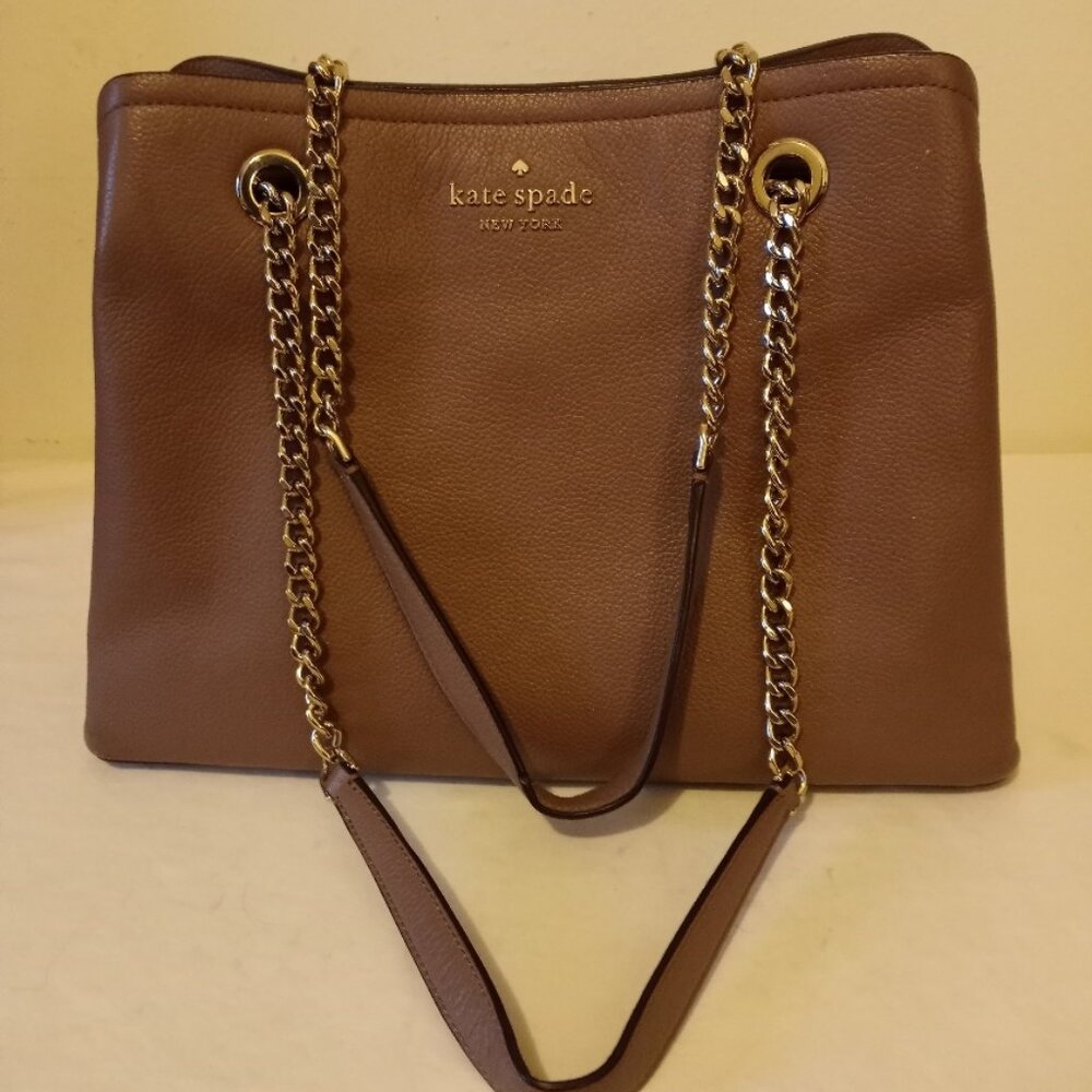 Kate Spade New York Maddison Women's Lt Brown Leather Arm Strap Purse Like New